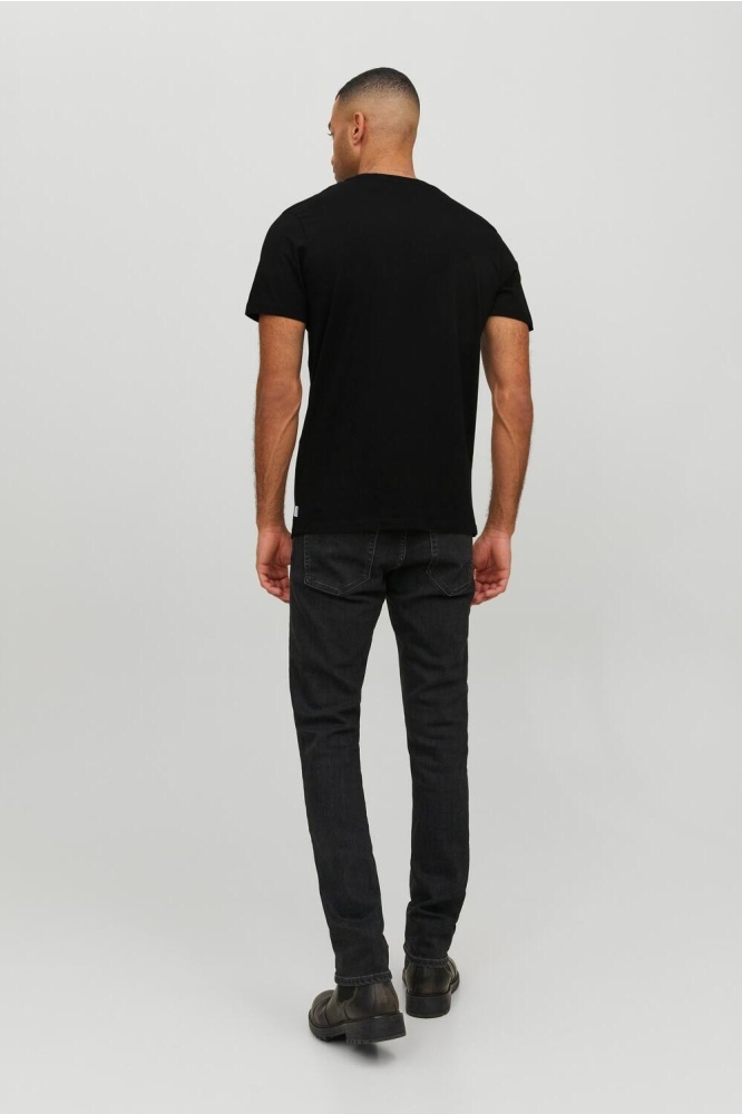 JJEORGANIC BASIC TEE SS V-NECK NOOS 12156102 BLACK